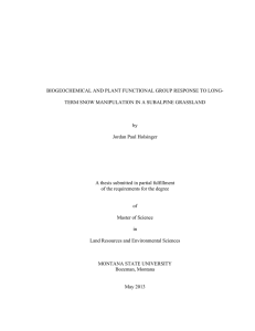 BIOGEOCHEMICAL AND PLANT FUNCTIONAL GROUP RESPONSE TO LONG-