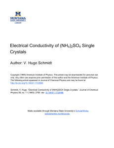 Electrical Conductivity of (NH ) SO Single