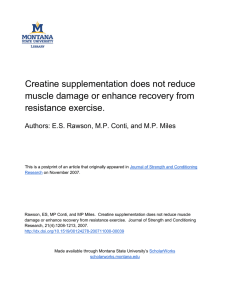 Creatine supplementation does not reduce muscle damage or enhance recovery from