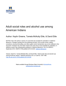 Adult social roles and alcohol use among American Indians  