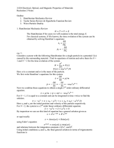 3.024 Electrical, Optical, and Magnetic Properties of Materials Recitation 2 Notes  Outline