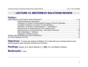 LECTURE 13: MIDTERM #1 SOLUTIONS REVIEW Outline :