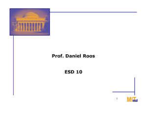 Prof. Daniel Roos ESD 10 1
