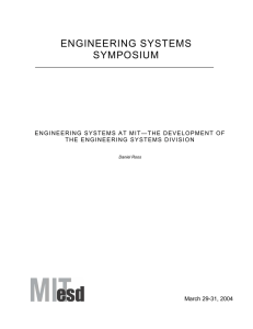 ENGINEERING SYSTEMS  SYMPOSIUM