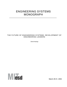 ENGINEERING SYSTEMS  MONOGRAPH