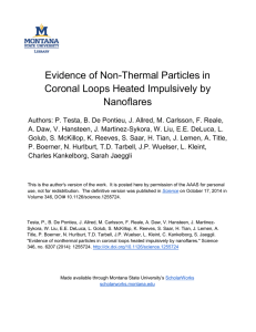 Evidence of Non-Thermal Particles in Coronal Loops Heated Impulsively by Nanoﬂares