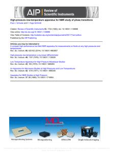 High‐pressure–low‐temperature apparatus for NMR study of phase transitions