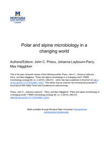 Polar and alpine microbiology in a changing world  Author
