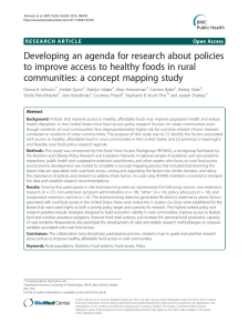Developing an agenda for research about policies