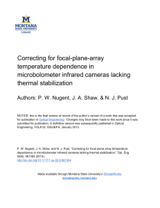 Correcting for focal-plane-array temperature dependence in microbolometer infrared cameras lacking thermal stabilization