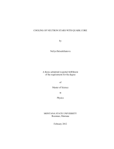 COOLING OF NEUTRON STARS WITH QUARK CORE by Neilya Beisenkhanova