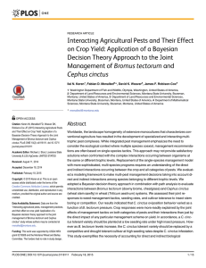 Interacting Agricultural Pests and Their Effect
