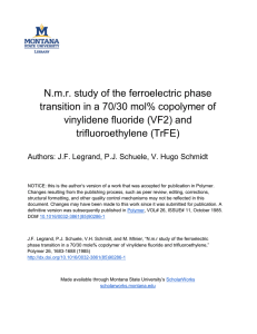 N.m.r. study of the ferroelectric phase vinylidene fluoride (VF2) and