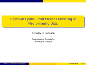 Bayesian Spatial Point Process Modeling of Neuroimaging Data Timothy D. Johnson