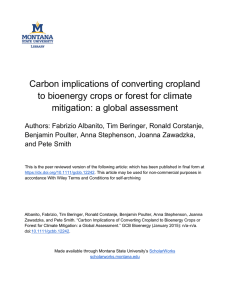 Carbon implications of converting cropland mitigation: a global assessment