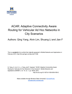 ACAR: Adaptive Connectivity Aware Routing for Vehicular Ad Hoc Networks in