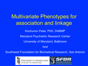 Multivariate Phenotypes for association and linkage
