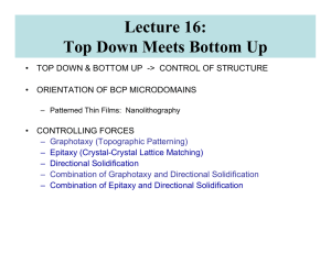 Lecture 16: Top Down Meets Bottom Up Outline