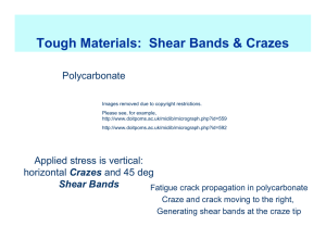 Tough Materials:  Shear Bands &amp; Crazes Polycarbonate