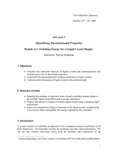 α Lab week 2 -1 Quantifying Thermodynamic Properties