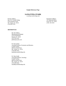 SAMANTHA STARK Sample Reference Page