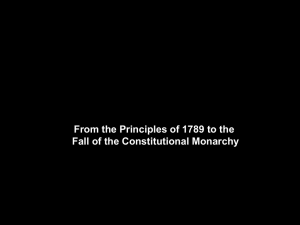 From the Principles of 1789 to the