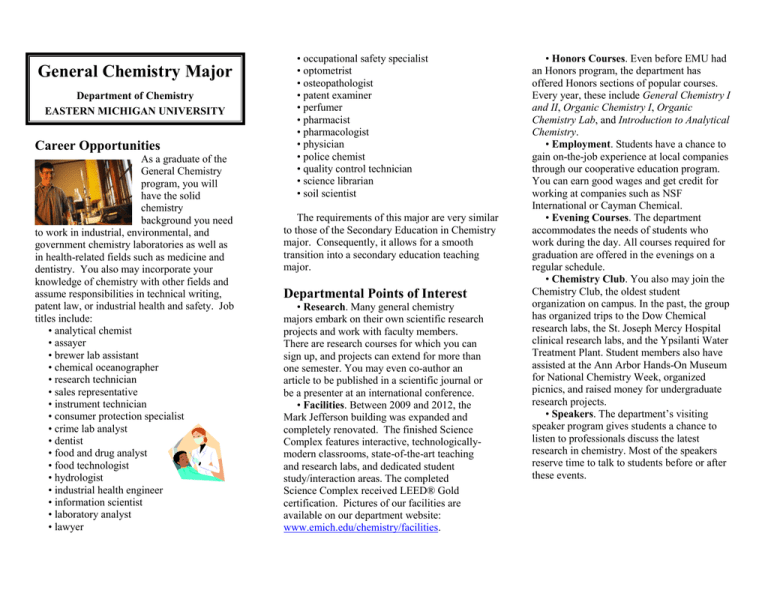 General Chemistry Major