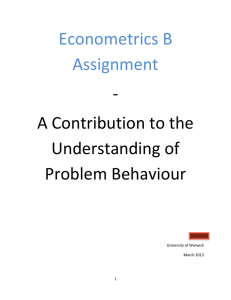 Econometrics B Assignment - A Contribution to the