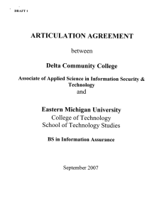ARTICULATION AGREEMENT Delta Community College between and