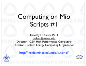 Computing on Mio Scripts #1