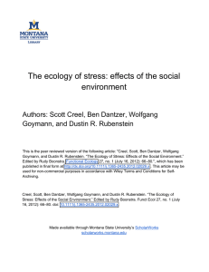 The ecology of stress: effects of the social environment