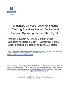 Influences on Food Away from Home Feeding Practices Among English and