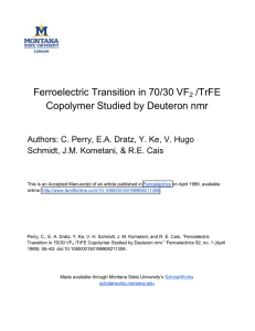 Ferroelectric Transition in 70/30 VF /TrFE Copolymer Studied by Deuteron nmr