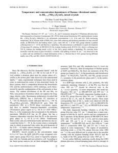 Temperature and concentration dependences of Raman vibrational modes in Rb D AsO