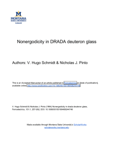 Nonergodicity in DRADA deuteron glass