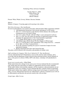 Technology Policy Advisory Committee  Tuesday March 11, 2008 Library Room 326