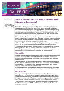 What is 'Ordinary and Customary Turnover' When it Comes to Employees?