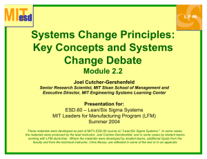 Systems Change Principles: Key Concepts and Systems Change Debate Module 2.2