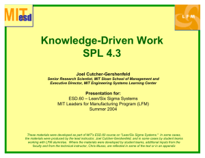 Knowledge-Driven Work SPL 4.3 Joel Cutcher-Gershenfeld