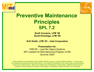 Preventive Maintenance Principles SPL 7.2