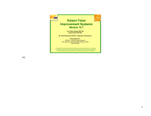 Kaizen-Teian Improvement Systems Module 10.1