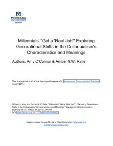 Millennials' &#34;Get a 'Real Job'&#34; Exploring Generational Shifts in the Colloquialism's