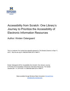 Accessibility from Scratch: One Library’s Journey to Prioritize the Accessibility of