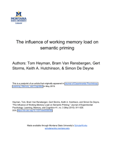 The influence of working memory load on semantic priming