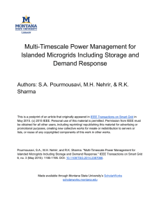 Multi-Timescale Power Management for Islanded Microgrids Including Storage and Demand Response