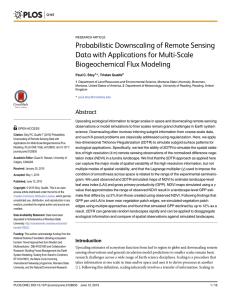 Probabilistic Downscaling of Remote Sensing Data with Applications for Multi-Scale