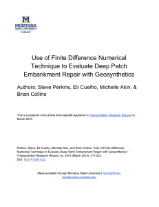 Use of Finite Difference Numerical Technique to Evaluate Deep Patch