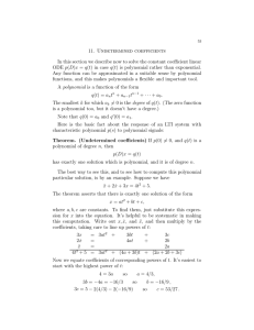 11.  Undetermined  coefficients