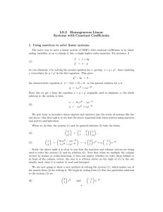 LS.2  Homogeneous Linear Systems with Constant Coeﬃcients