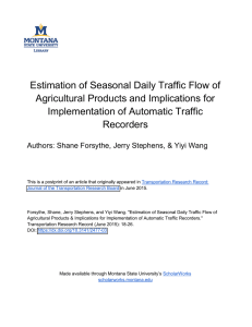 Estimation of Seasonal Daily Traffic Flow of Implementation of Automatic Traffic